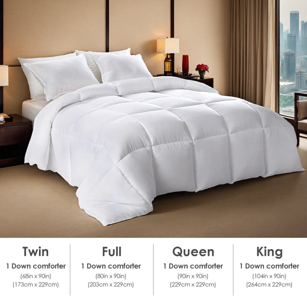 2-Pack Large White Plaid Duvet Inserts. Soft And Comfortable With Skin-friendly Warmth. Suitable For All Seasons - Ideal As A Winter Quilt Or For Spring/autumn Use. Perfect For Premium Homes And Luxur