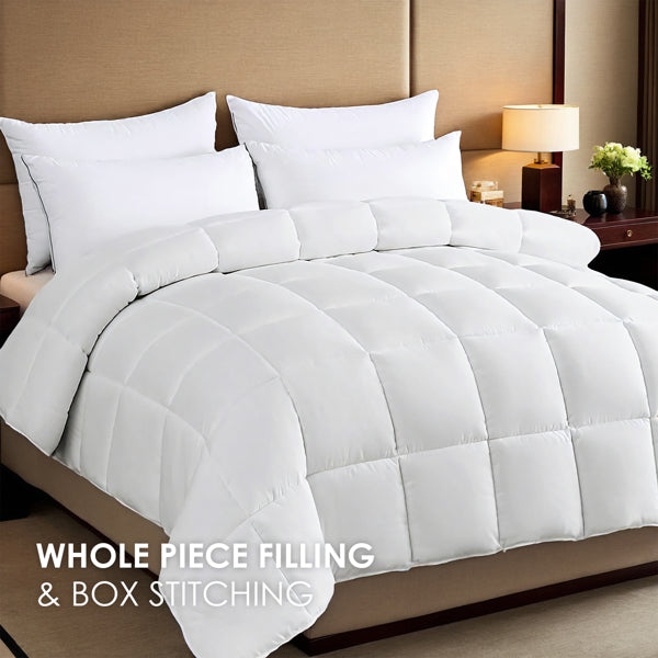 2-Pack Large White Plaid Duvet Inserts. Soft And Comfortable With Skin-friendly Warmth. Suitable For All Seasons - Ideal As A Winter Quilt Or For Spring/autumn Use. Perfect For Premium Homes And Luxur